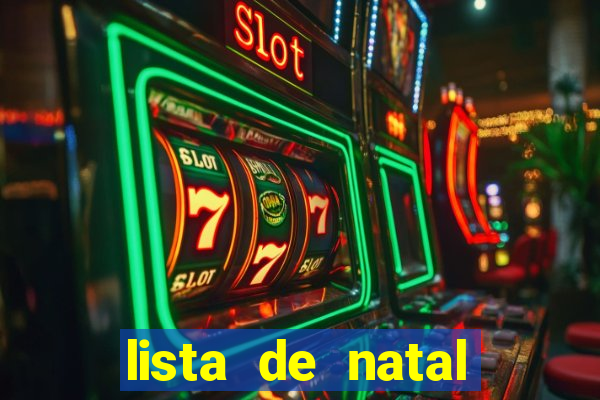 lista de natal para imprimir